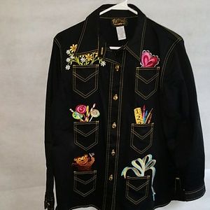 Beautiful Bob Mackie Wearable Art Jackrt